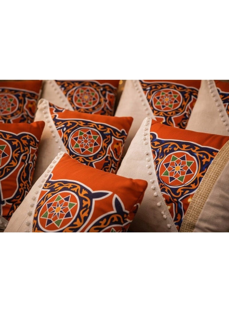 Ramadan Khayami Decorative Cushion Square 45 x 45 cm  Design Soft Fabric Accent for Sofa Chair Living Room Seasonal Decor Refresh - Image 5